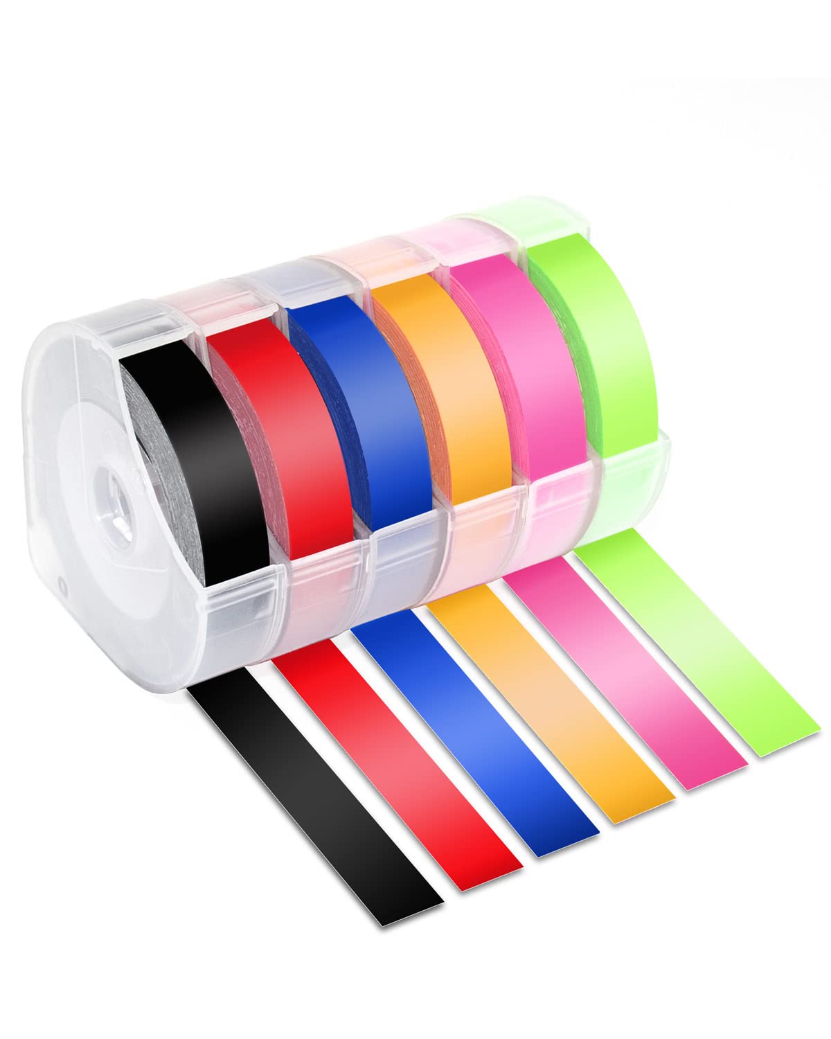 UNOKA Neon Embossing Tape Refills for DYMO Organizer Xpress Label Maker - 3/8