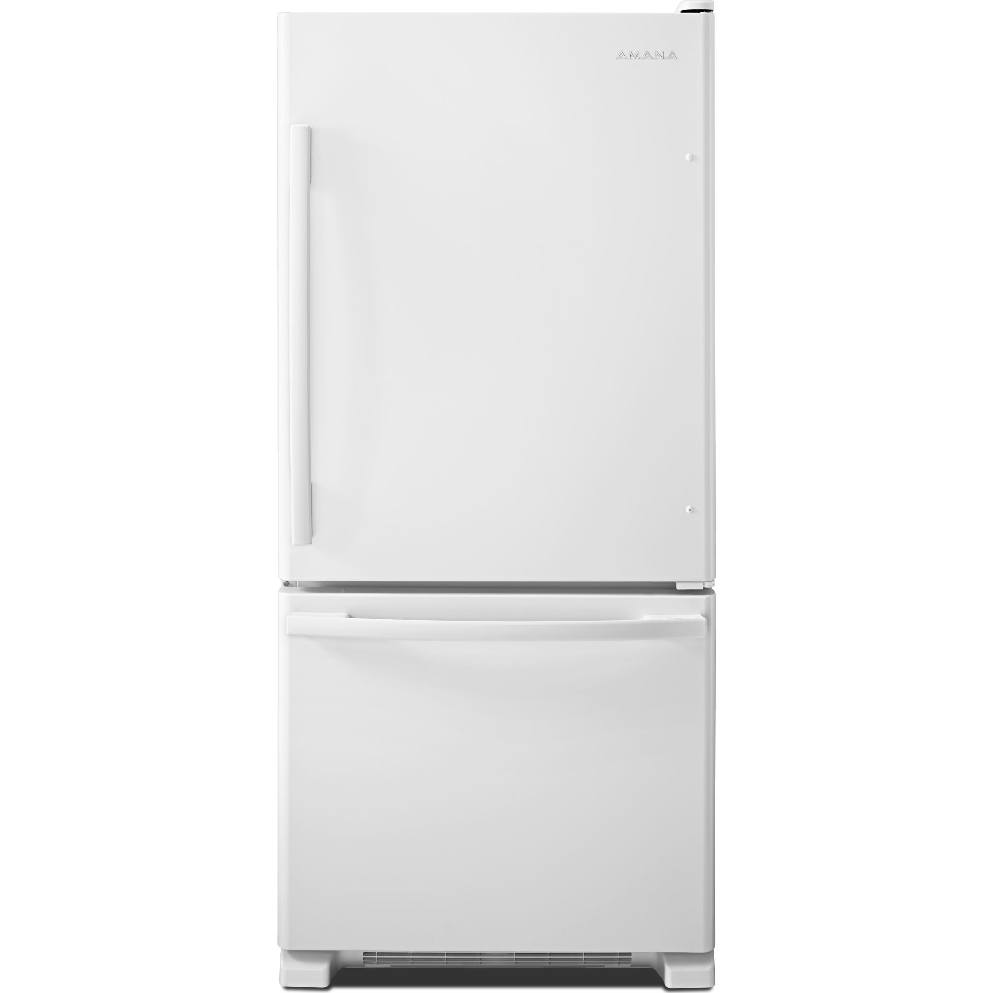 Amana ABB1924BRW Bottom Mount Refrigerator - 18.2 Cu. Ft. White Energy Star Rated for Kitchen & Home Use