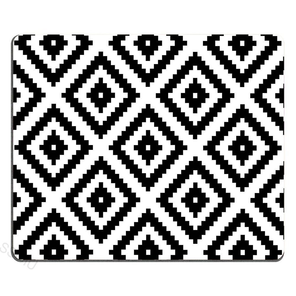 SSOIU Custom Gaming Mouse Pad - Anti-Slip White & Black Series for PC, Laptop & Desktop Computers | Large Rectangle Mouse Mat for Office Work, Home Gaming & Professional Use