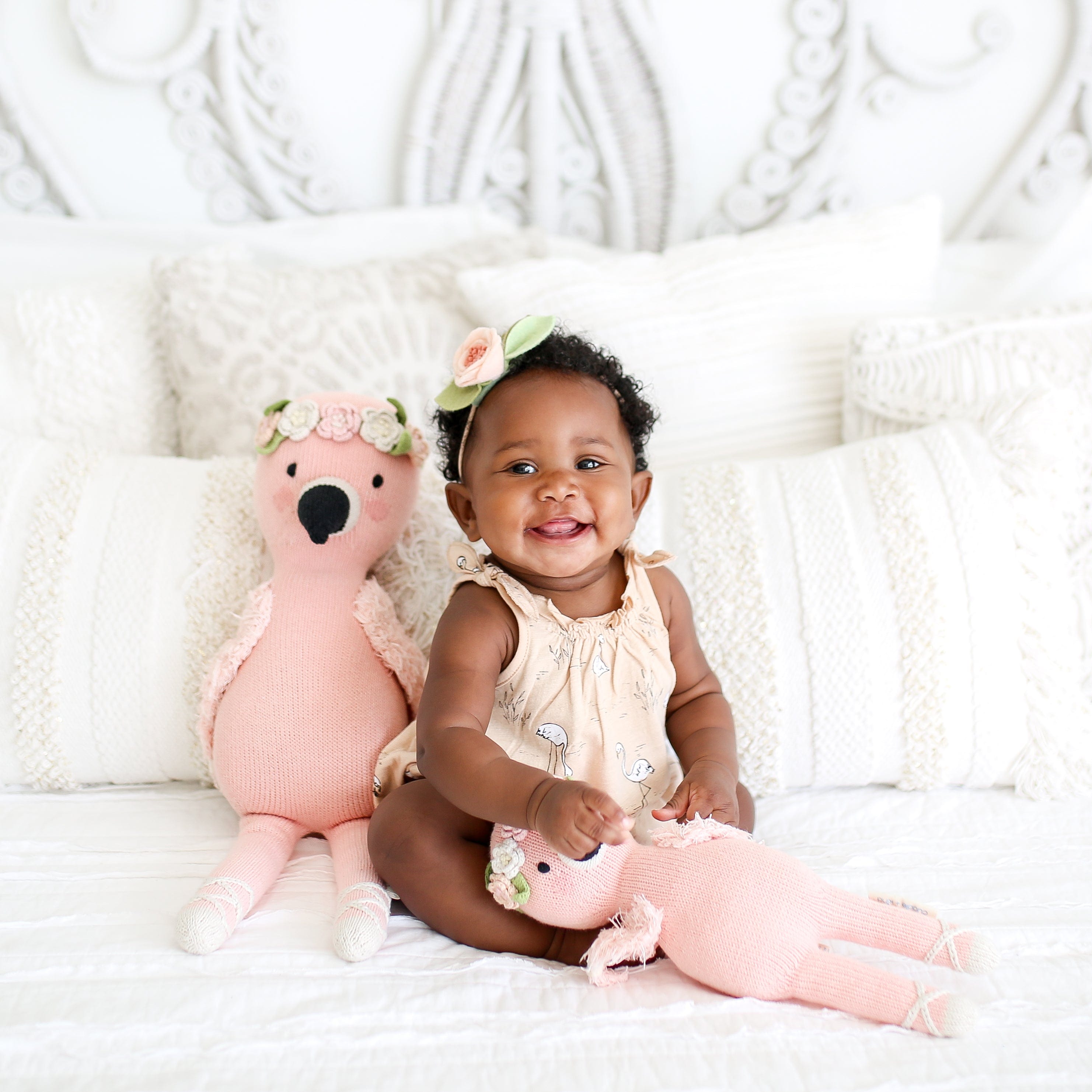 Cuddle+Kind Little Flamingo Stuffed Animal - Adorable Plush Toy for Kids, Soft & Huggable Gift for Baby Shower, Birthday, Nursery Decor | Perfect for Cuddling, Playtime & Comfort