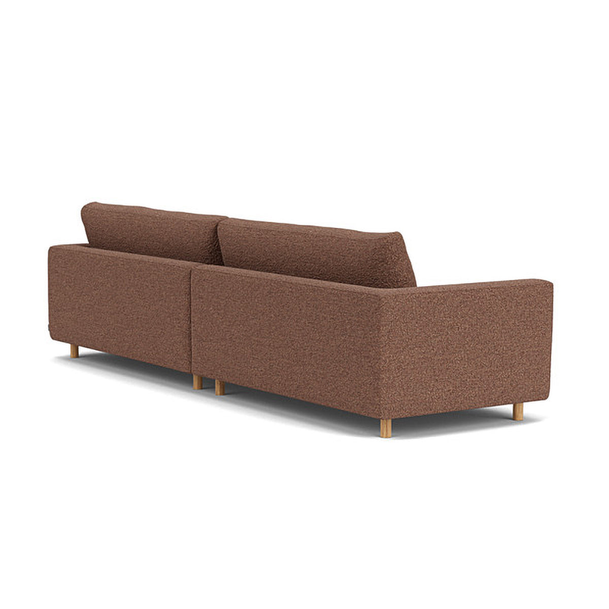Modern Dylan Boucle 4-Seater Sofa - Soft Chenille Fabric Sectional Couch for Living Room, Lounge & Family Room - Comfortable Mid-Century Style Sofa for Home Decor