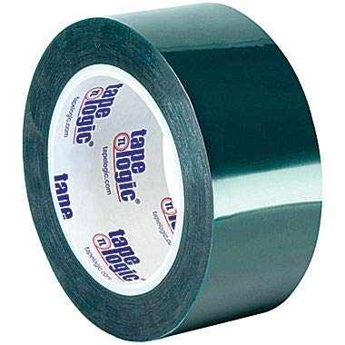 Tape Logic T9674002PK Green PET Packaging Tape - 2 Inch x 72 Yards (2 Rolls per Pack) - Strong Adhesive for Shipping Boxes, Moving & Storage