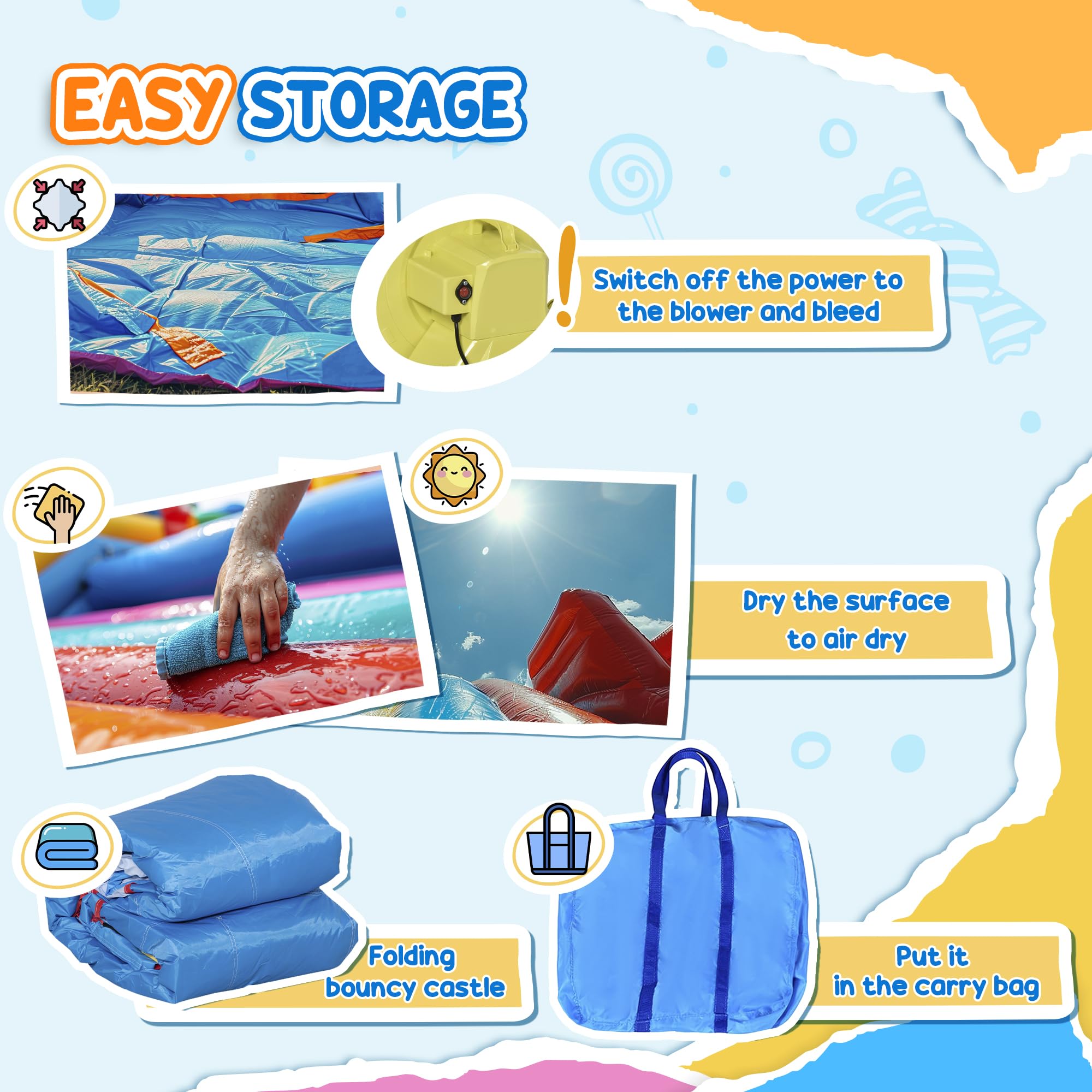 Outsunny 6-in-1 Inflatable Bounce House with Slide, Climbing Wall & Water Cannon - Kids Outdoor Water Play Bouncer with 2 Min Quick Inflation Pump - Perfect for Backyard Parties, Summer Fun & Birthday Celebrations