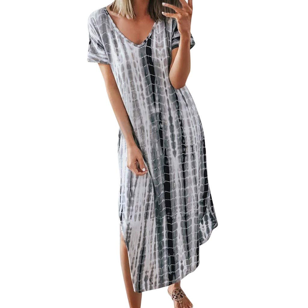 Women's Sleeveless & Long Sleeve Maxi Dresses - Casual Loose Plain & Aztec Print Beach Dresses with Pockets | Perfect for Summer Outings, Vacations, and Everyday Wear