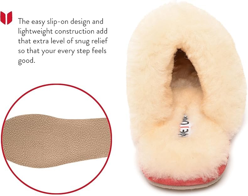 Minnetonka Women's Sheepskin Slides - Soft & Comfortable House Slippers for Indoor/Outdoor Wear - Perfect for Lounging, Spa Days & Cozy Home Comfort