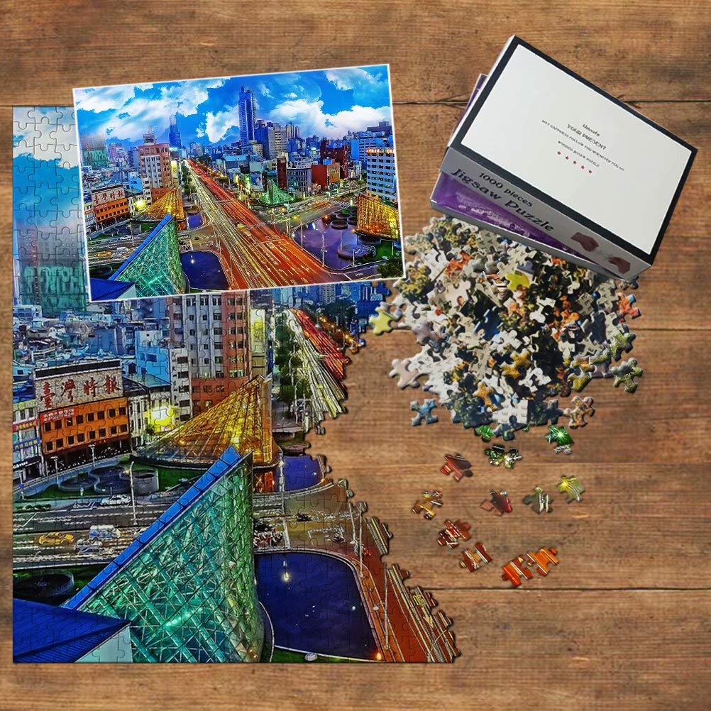1000-Piece Taiwan Kaohsiung Wooden Jigsaw Puzzle - Travel Souvenir & Home Decor for Adults & Kids | Perfect for Family Game Night, Stress Relief & Wall Art Display