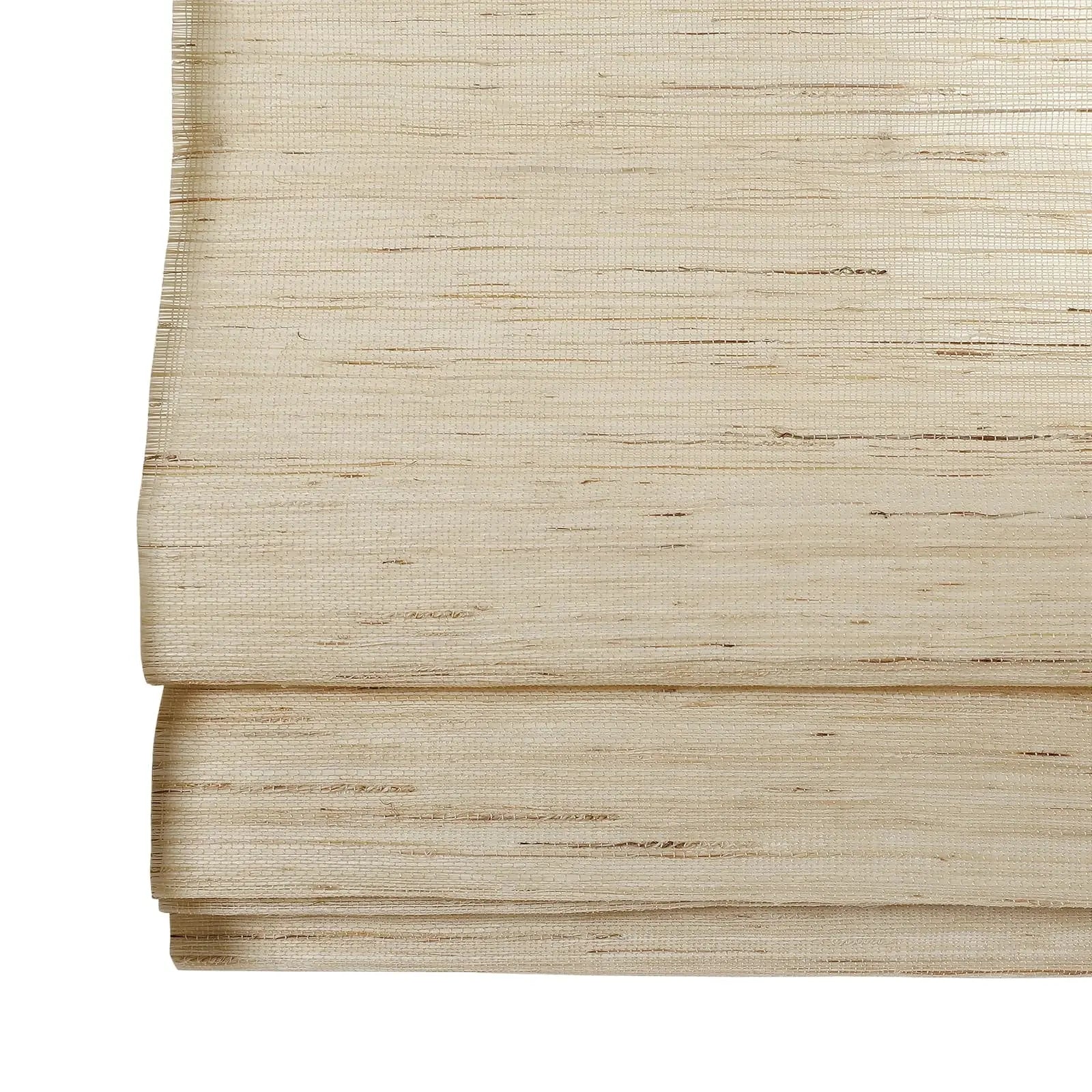 Natural Ramie Bamboo Woven Window Shade - Eco-Friendly Cashew Color Sun Blinds for Living Room & Bedroom