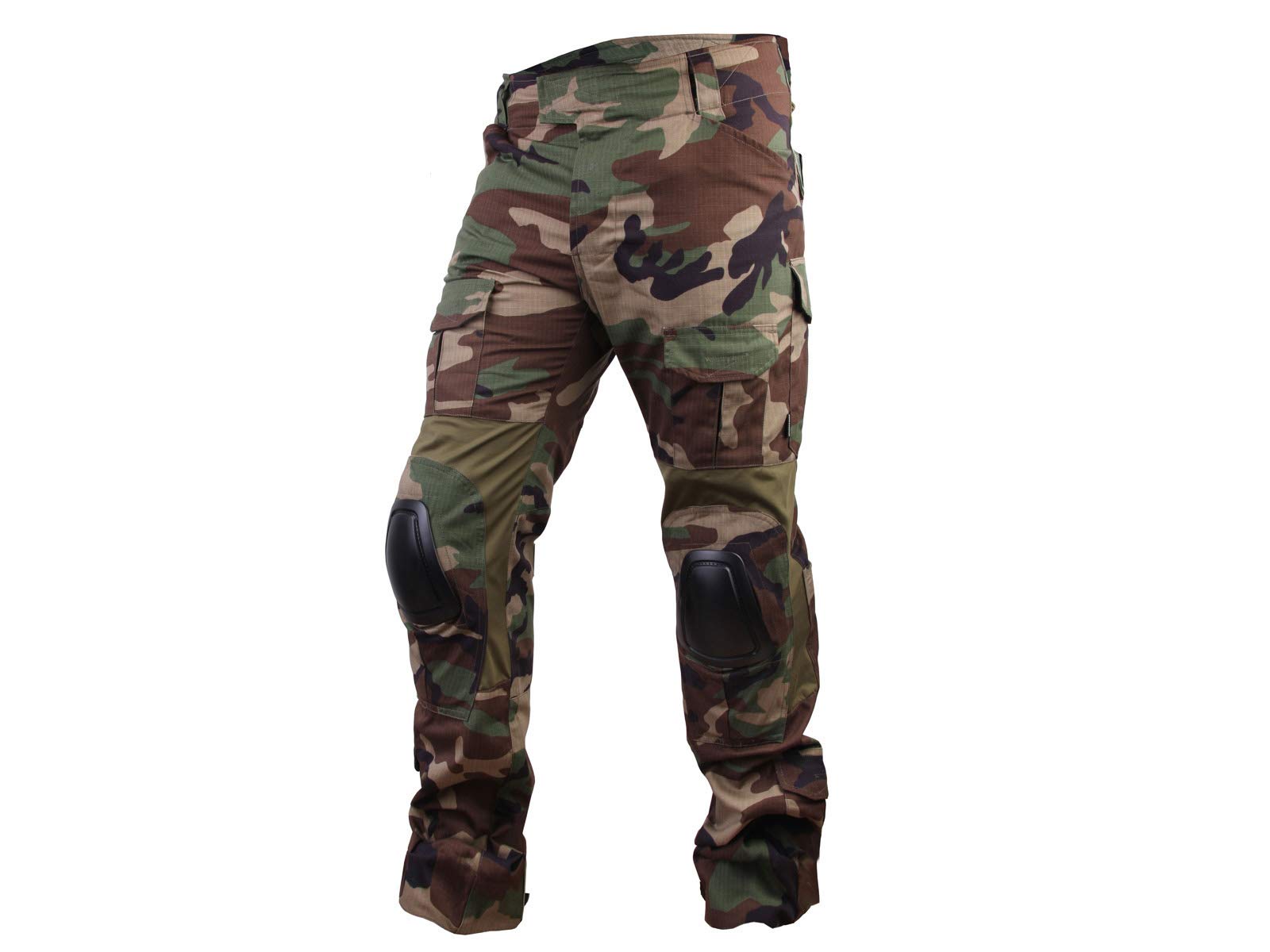 Men's Tactical BDU Pants Gen3 - Paintball, Airsoft & Hunting Combat Pants with Knee Pads (Woodland Camo) - Durable Outdoor Military Pants for Tactical Training, Airsoft Games & Hunting Adventures