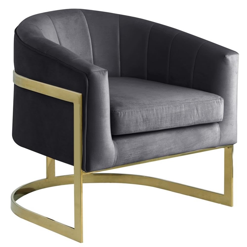 Best HX10 Accent Chair by Master Furniture - Modern Grey Upholstered Lounge Chair for Living Room, Bedroom & Office Decor