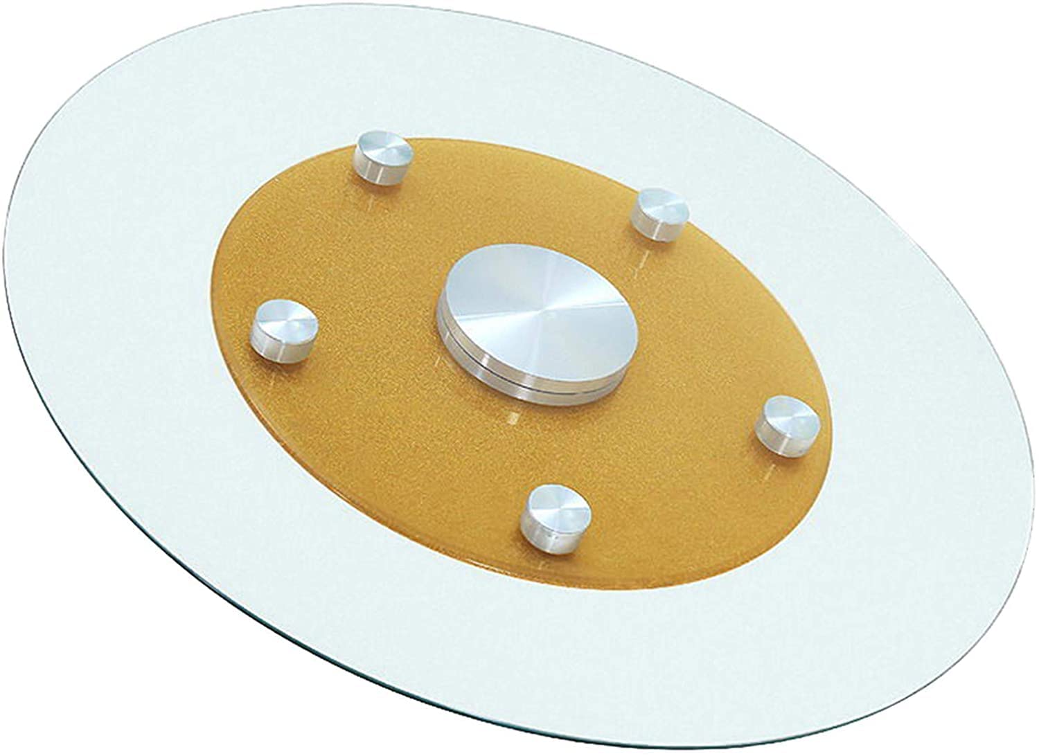 Premium 31-inch Lazy Susan Turntable - Tempered Glass Cake Decorating Stand, Rotating Serving Plate for Kitchen, Dining & Party Use - Durable & Transparent for Smooth Cake Decorating & Effortless Serving