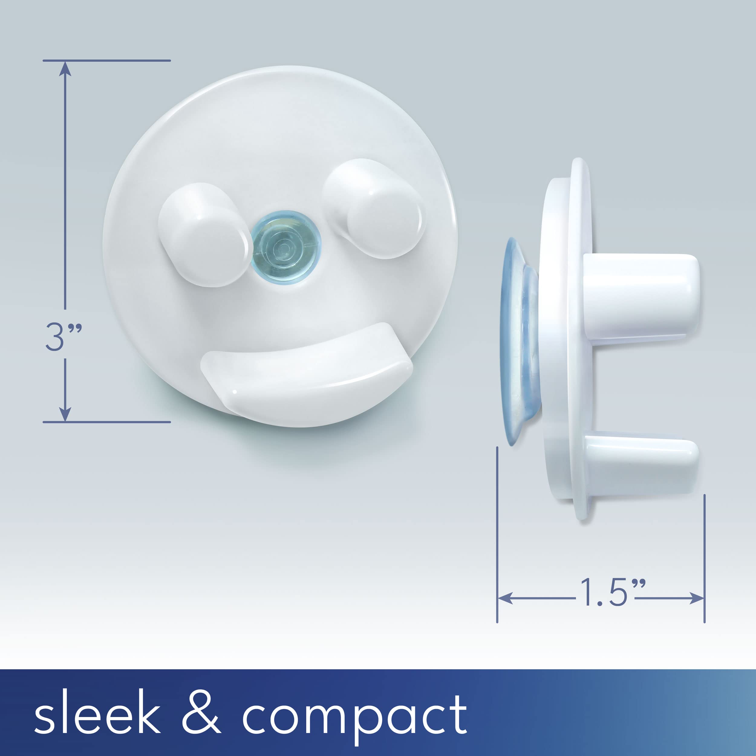 The Daddy Caddy - 2 Pack White Kitchen Sink Sponge Holder with Strong Suction Cup - Smiley Face Organizer for Sponges & Scrubbers - Keeps Countertops Clean & Dry - Perfect for Kitchen, Bathroom, and Office Sink Organization