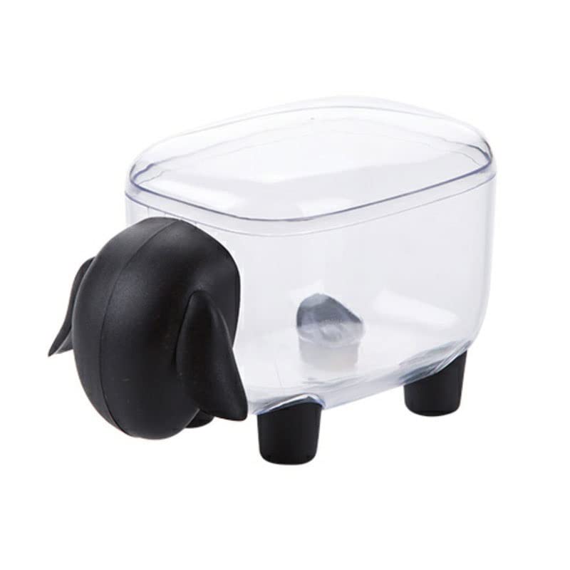 Transparent Makeup Storage Box with Cover - Organize Cosmetics & Cotton Swabs - Desktop Display Case (Black) for Home & Salon Use