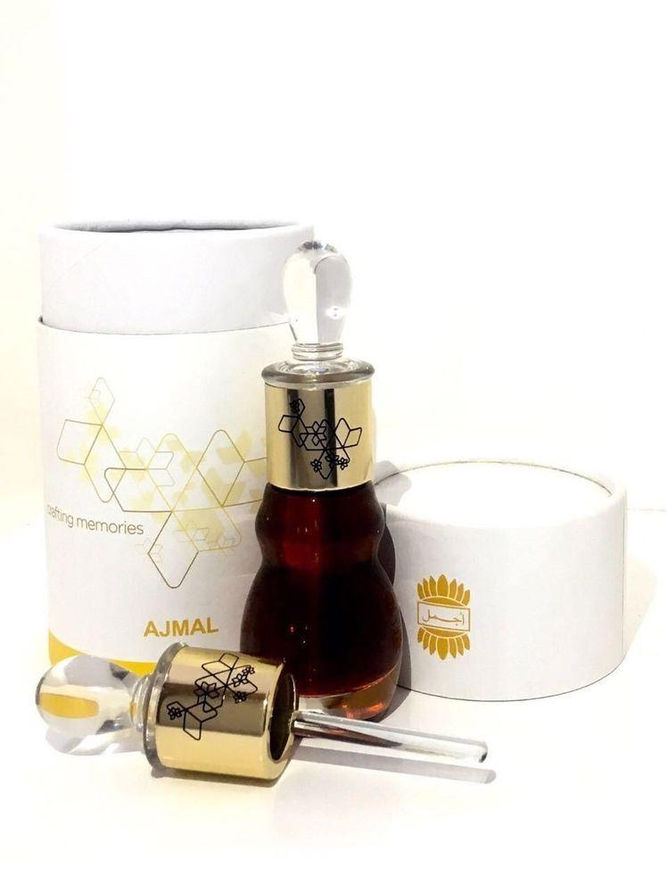 12ml Ajmal Oudh Saffron Amber Attar - Premium Unisex Perfume Oil for Men & Women | Long-Lasting Fragrance | Perfect for Daily Wear, Special Occasions & Gifting