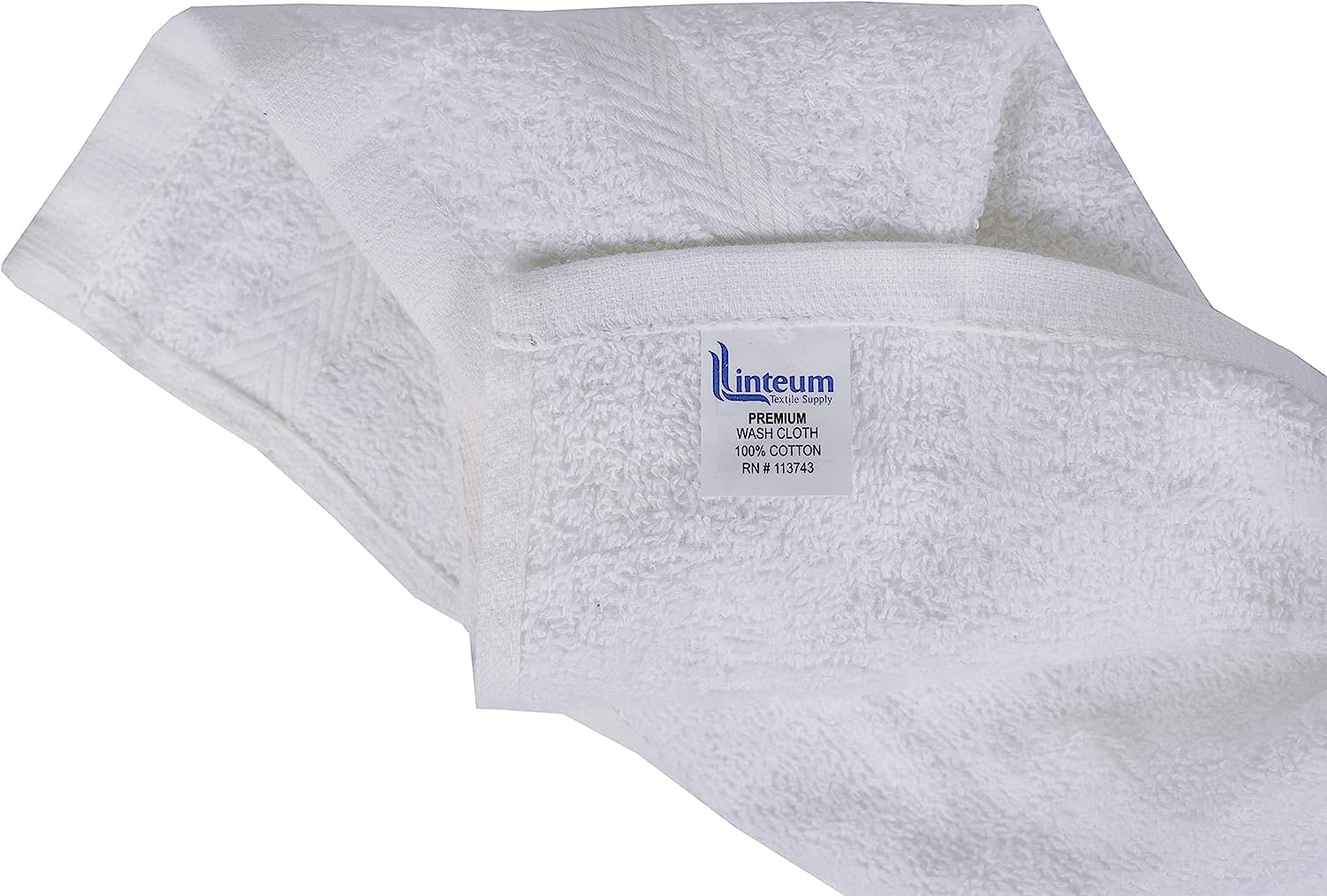 Linteum 100% Soft Cotton Face Towel Set - 16 Pack 13x13 Inch Ring Spun Washcloths | Ultra Absorbent & Durable for Home, Spa, Gym, Hotel Use | Perfect for Skincare, Makeup Removal & Bathing (White)