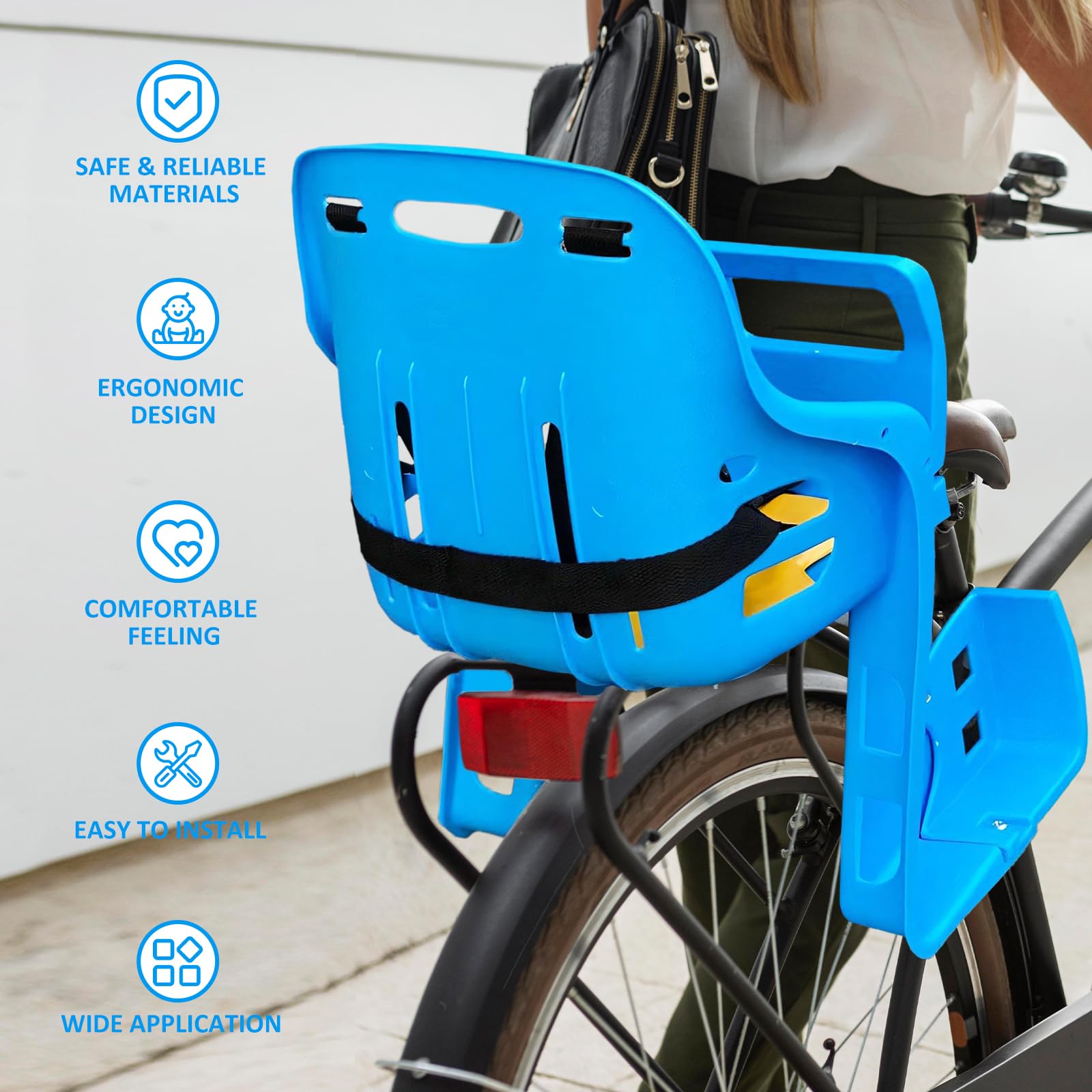 Kids Bike Seat for Adults - Adjustable Toddler Bike Carrier with Comfortable Rear Mount | Perfect for Family Rides, Commuting & Outdoor Adventures