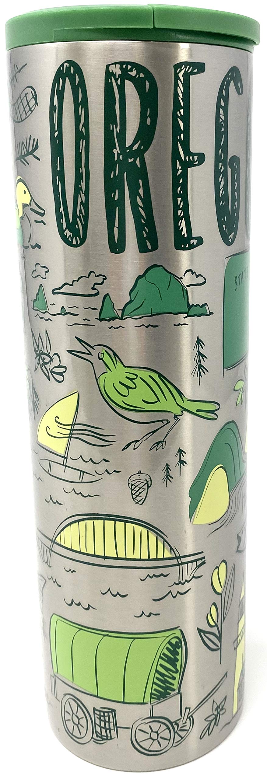 Starbucks Oregon Vacuum Insulated Stainless Steel Travel Mug 16oz - Leak Proof Coffee Tumbler for Hot & Cold Drinks, Perfect for Commuting, Office & Outdoor Adventures