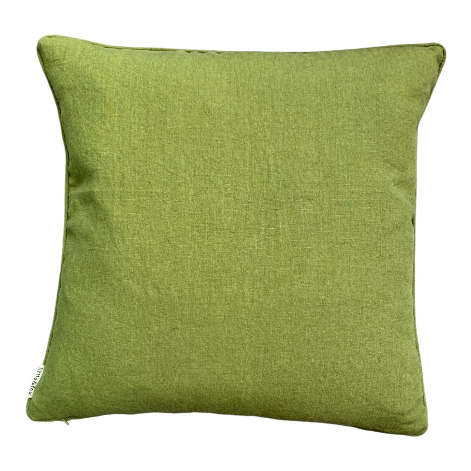 Cassandra Moss Foliage 50x50cm Square Piped Cushion Cover - Bohemian Home Decor Throw Pillow for Sofa, Bed & Living Room