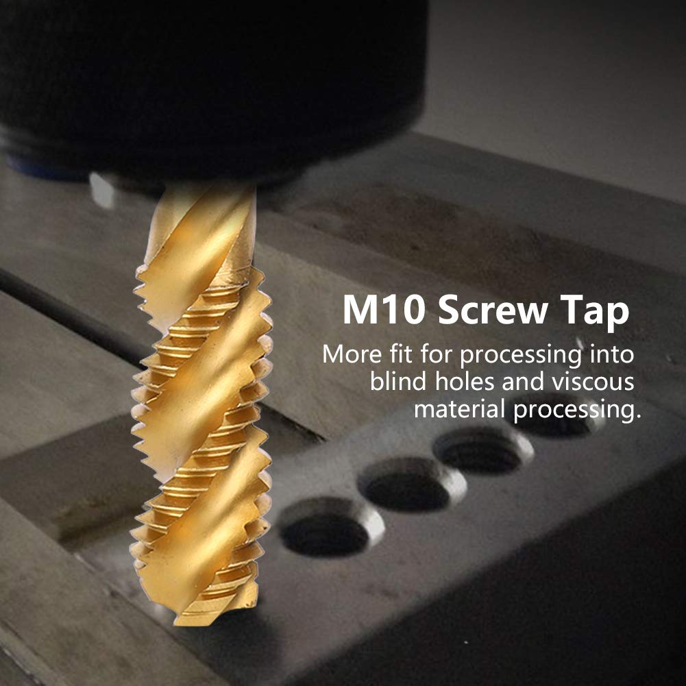 High Speed Steel Spiral Fluted Tap - Professional Hand Tool for Steel Plate & Stainless Steel Processing | Perfect for Metalworking, DIY Projects, and Industrial Applications