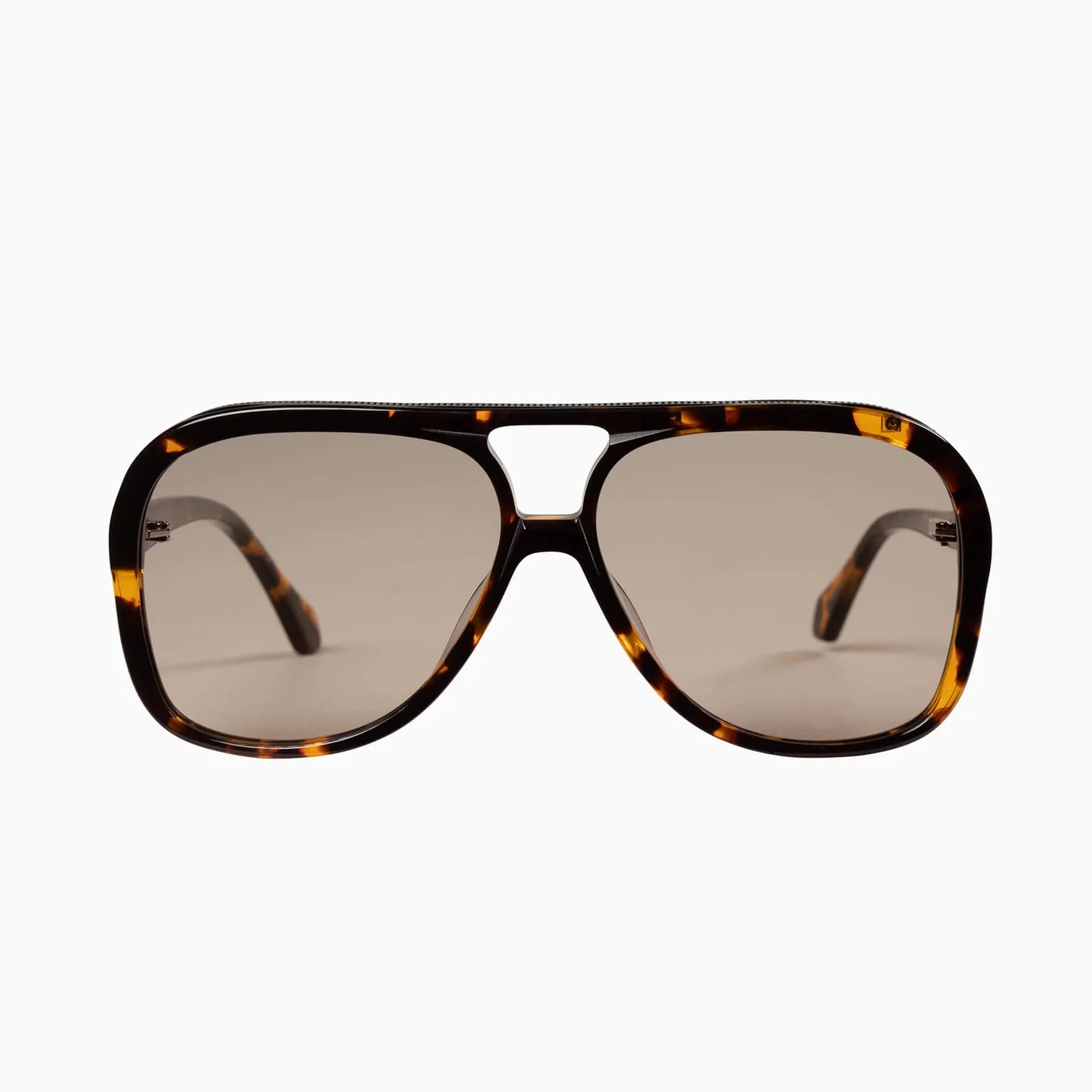 Bang Dark Tortoise Matte Black Metal Frame Sunglasses with Light Brown Lenses - Perfect for Outdoor Activities & Driving