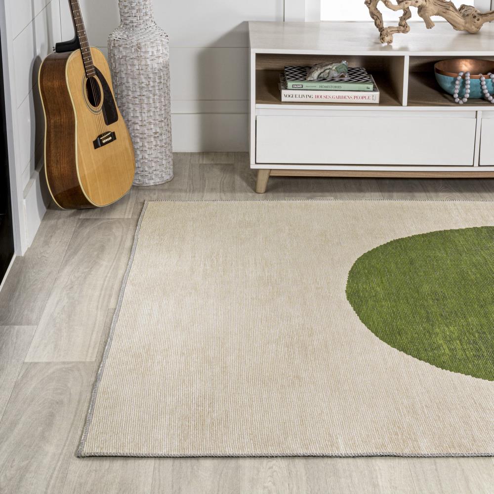 Minimalist Geometric Dot Area Rug - Machine Washable Modern Home Decor for Living Room, Bedroom & Office