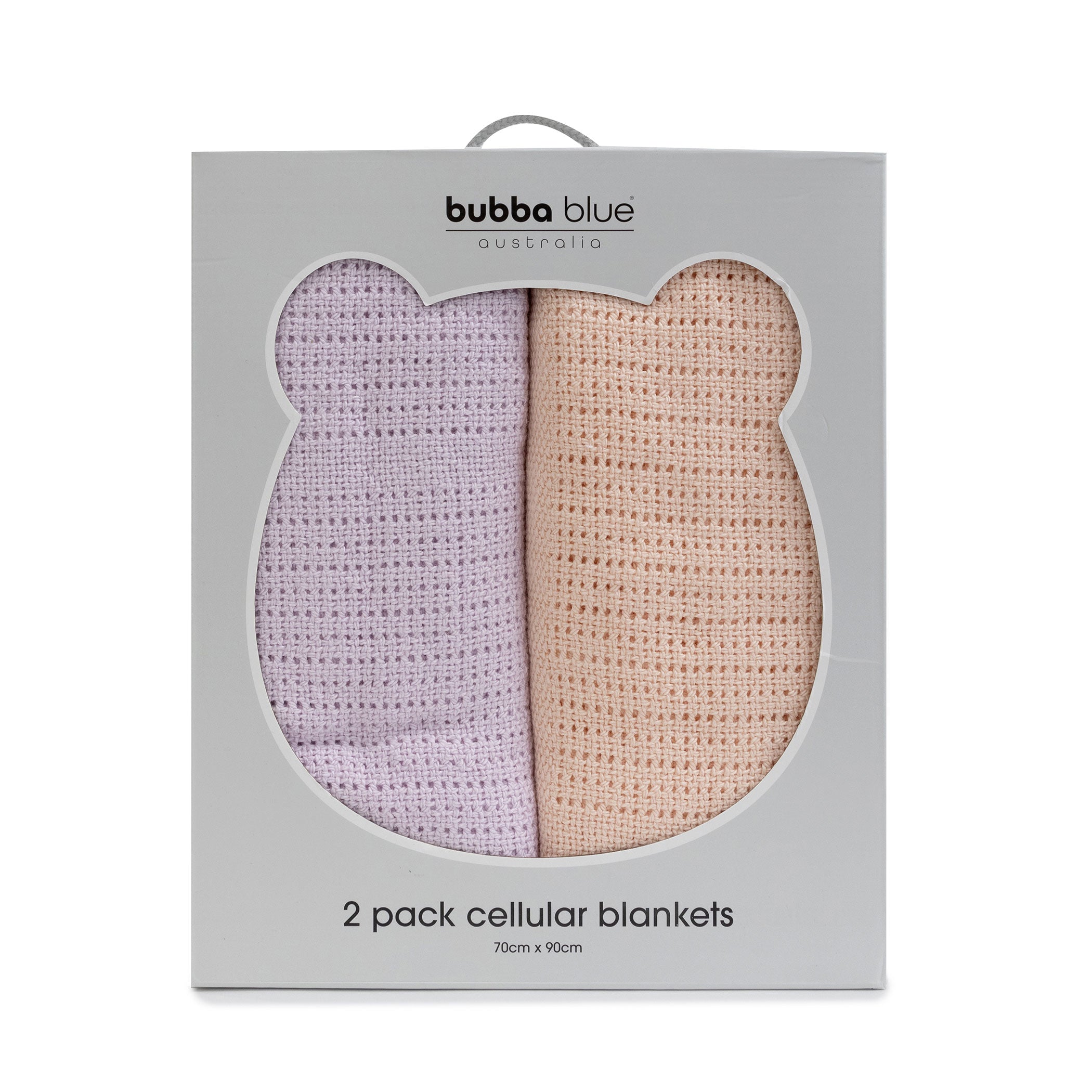 Nordic 2-Pack Cellular Blanket for Baby - Breathable Peach & Lilac Baby Blankets for Nursery, Swaddling, Stroller & Car Seat - Soft Knit Cotton Baby Shower Gift