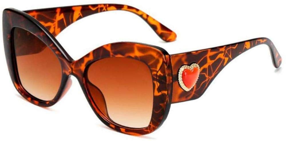 YUFUD Women's Fashion Cat Eye Sunglasses - Heart-Shaped Printed Lenses, Italian Style UV Protection Shades for Women | Perfect for Beach, Driving & Outdoor Activities