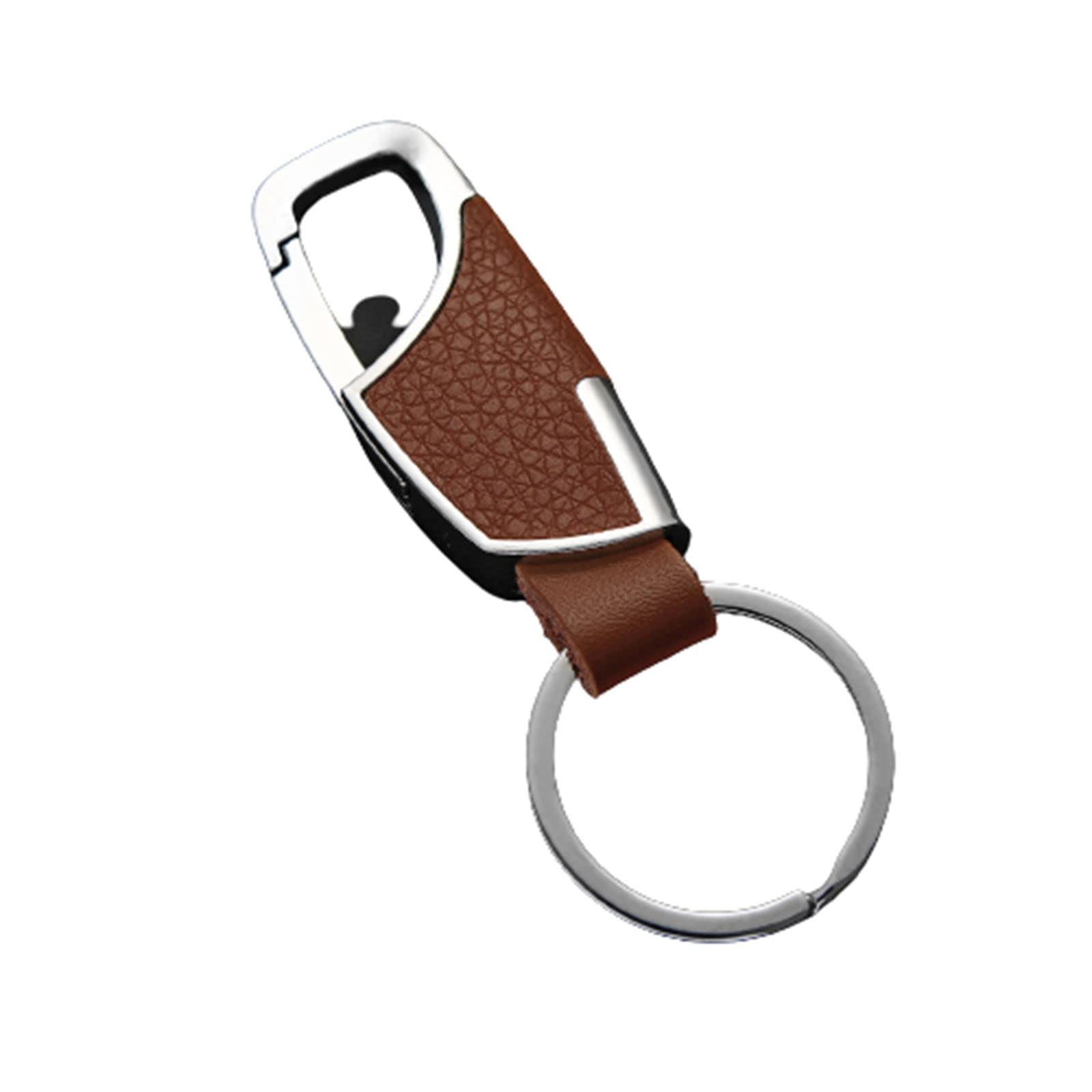 Premium Heavy Duty Leather Key Chain for Men & Women - Durable Car Keyring Key Holder with Elegant Design - Perfect for Everyday Use, Gifts & Travel Accessories
