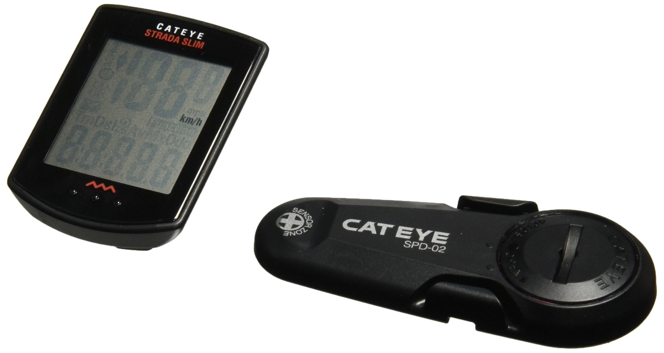 CAT Eye - Strada Slim Wireless Bike Computer with Speed & Distance Tracking, Black - Perfect for Road Cycling & Fitness Training