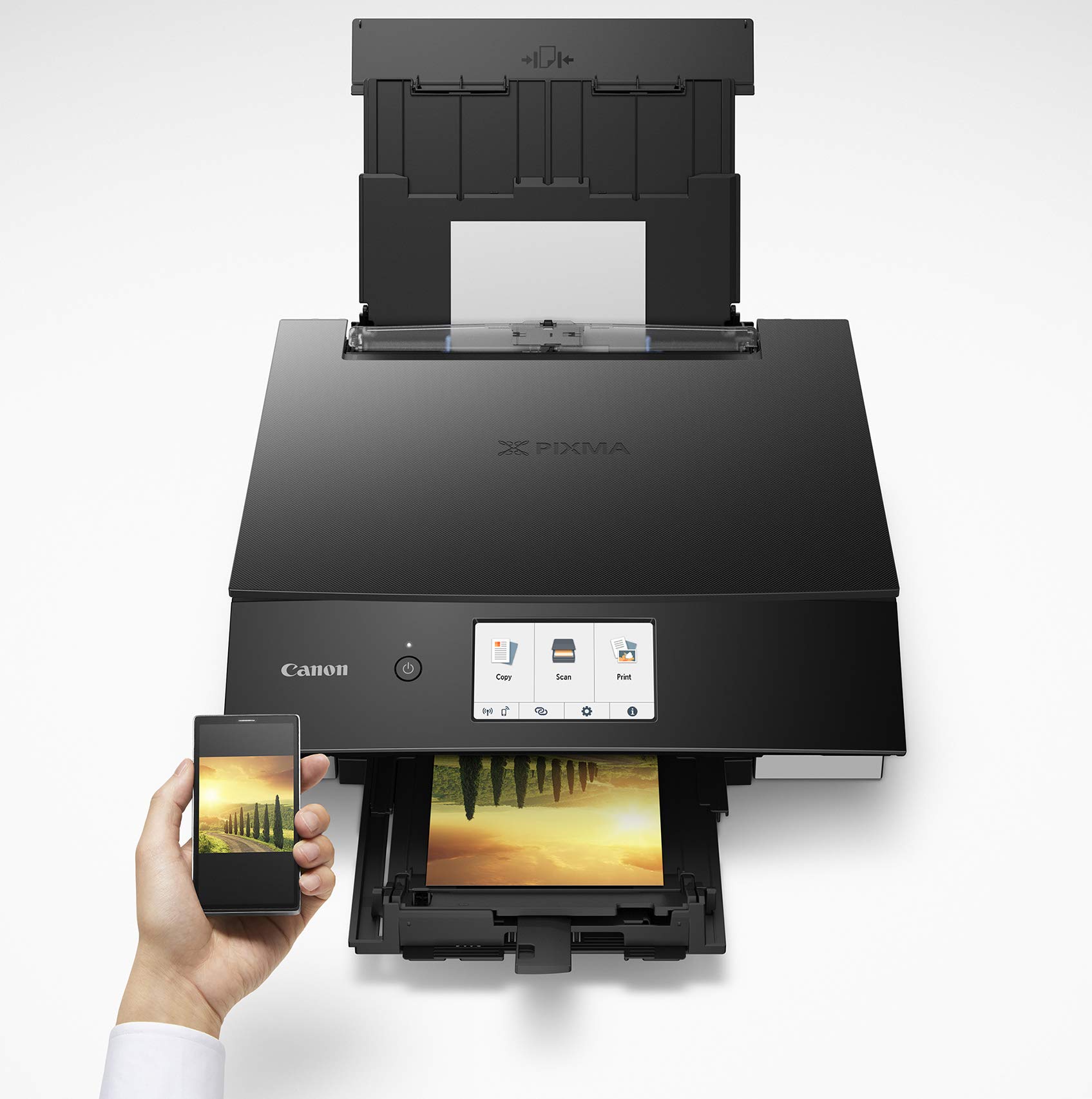Canon PIXMA TS8322 Wireless All-in-One Inkjet Photo Printer with Copier, Scanner & Auto Duplex - Print, Copy & Scan at Home or Office (Black)
