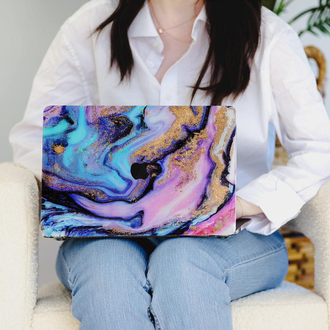 Galaxy Glitter Marble MacBook Case 2.0 - Protective Cover for MacBook Air/Pro 13
