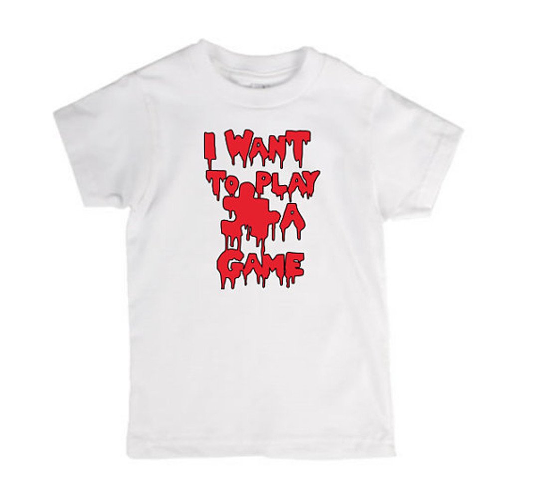 Funny 'I Want to Play a Game' Jigsaw Movie Inspired Kids T-Shirt - Perfect for Halloween Costumes & Horror Movie Fans