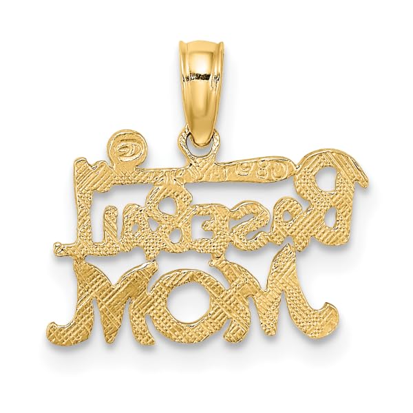 14K Solid Yellow Gold Baseball Mom Necklace - Personalized Softball Charm Pendant for Mothers, Sports Lovers & Team Moms - Perfect Gift for Birthdays, Mother's Day & Game Day