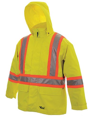 Viking Electronics 6400JG-XXXL 3-in-1 Class 3 Waterproof Raincoat - Green, 3XL - Heavy Duty Rain Gear for Outdoor Work & Hiking