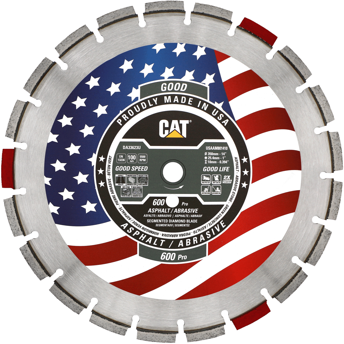 Premium Cat Diamond Blade Pro 600 - High-Performance Cutting Disc for Granite, Tile & Abrasive Materials - Free US Shipping - Perfect for Construction, Masonry & DIY Projects