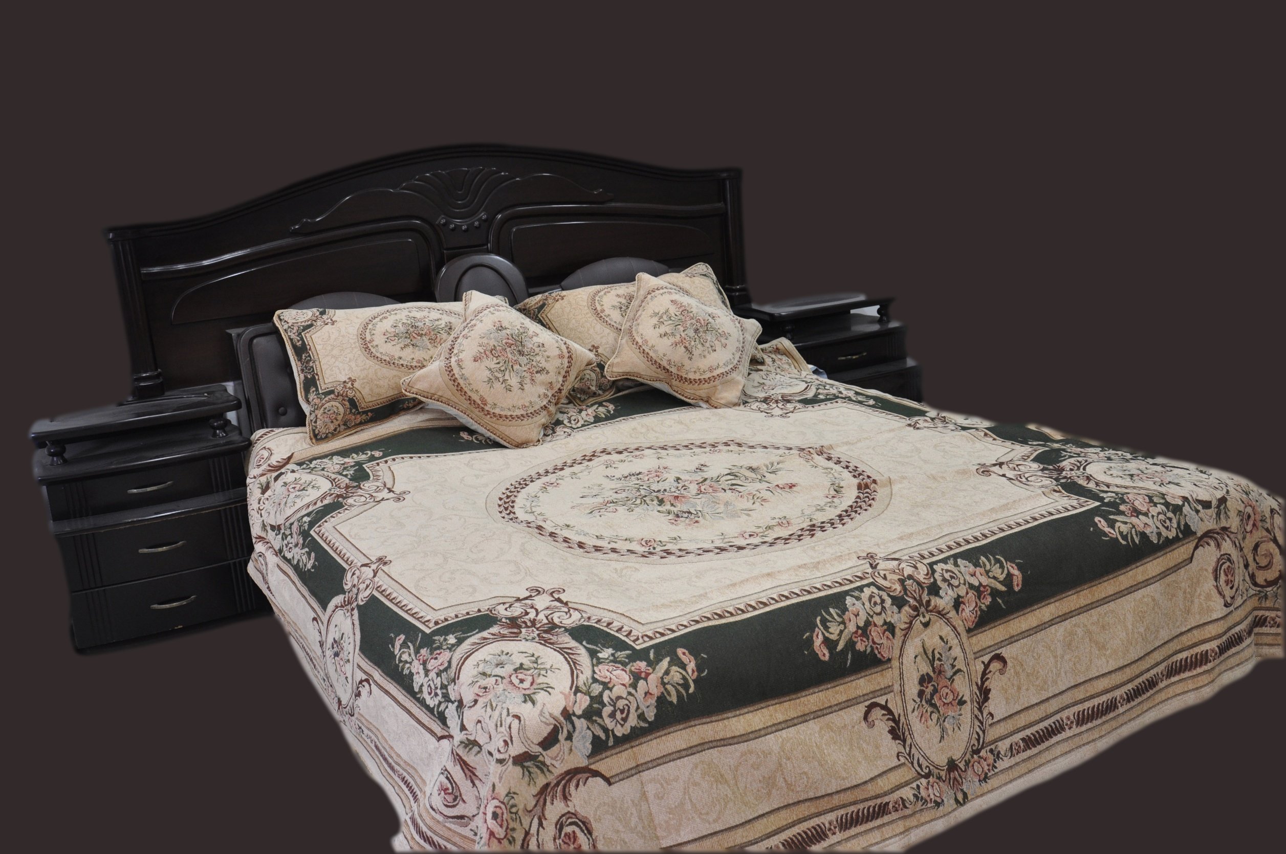 3-Piece Chenille Woven Summer Green Forest Floral Quilt Bedspread Set for Twin Bed - Soft Bedding Collection for Guest Room, Dorm & Cozy Home Decor