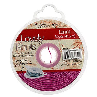 1mm Strawberry Pink Knotting Cord - 50 Yards for Jewelry Making, DIY Crafts, and Macrame - Perfect for Bracelets, Necklaces, and Home Decor