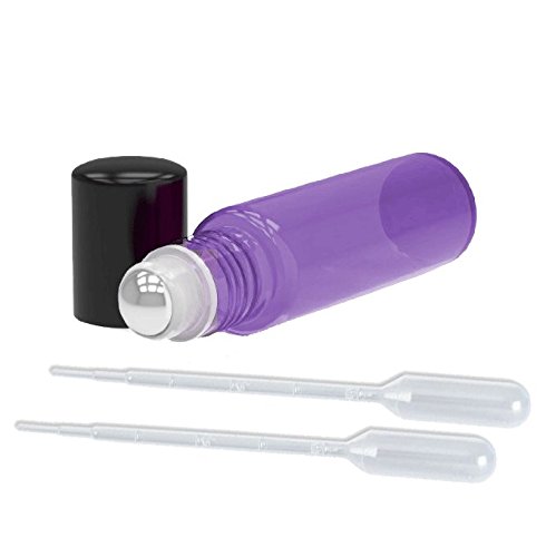 6 Pack Lavender Essential Oil Roller Bottles - 10ml (1/3 Oz) Glass Bottles with Stainless Steel Roller Ball for Aromatherapy, Perfume & DIY Blends | Perfect for Travel, Stress Relief & Home Fragrance