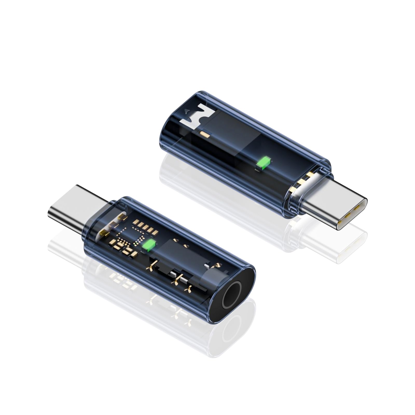 Duttek USB C to 3.5mm Headphone Jack Adapter (2 Pack, Blue) - Type C Male to Aux Female Audio Dongle for iPhone 15 Pro Max/Plus, Samsung Galaxy, iPad & More - Perfect for Music, Gaming & Hands-Free Calling