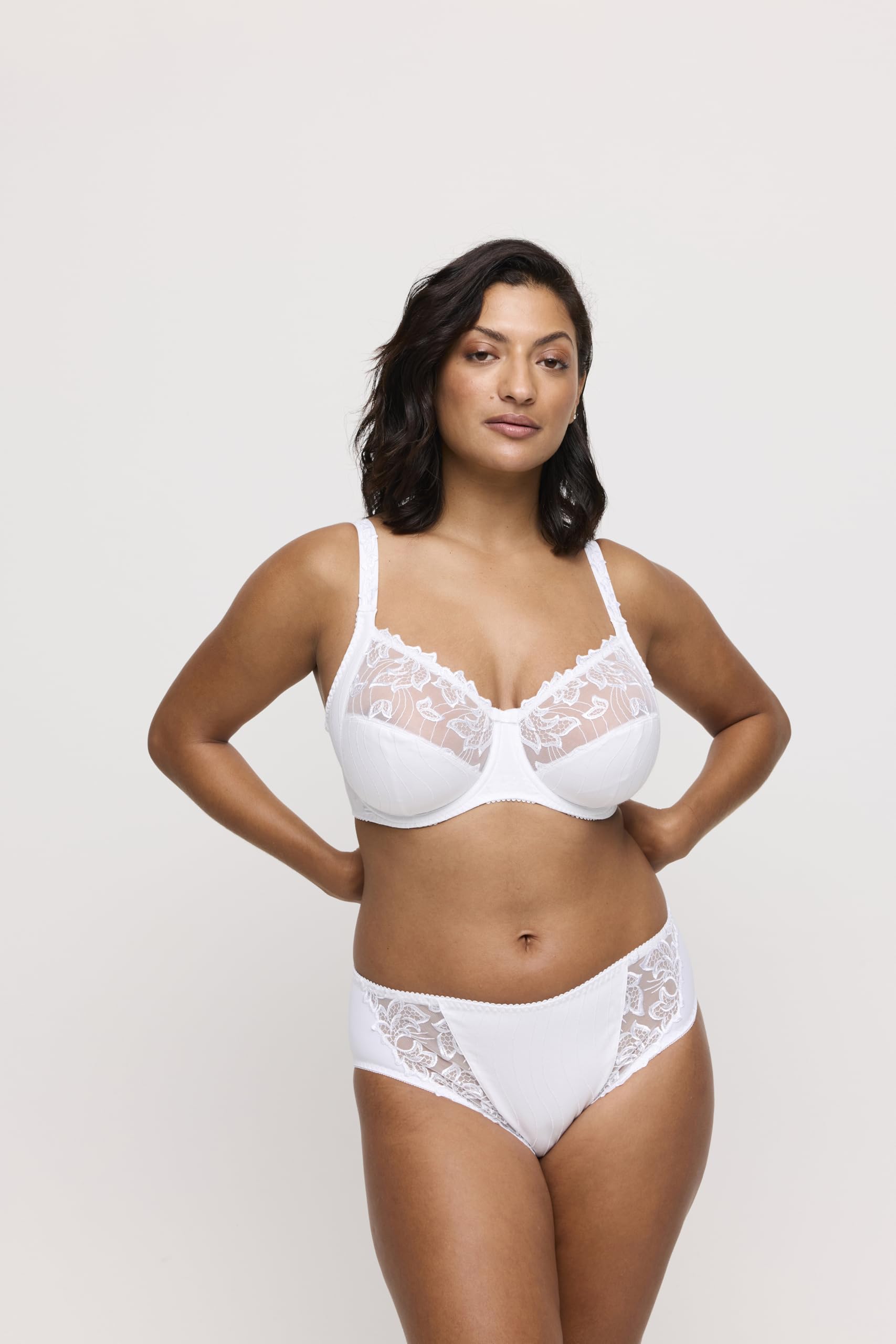 PrimaDonna Deauville Side Support Bra 38D White - Full Coverage Comfort for Everyday Wear & Special Occasions