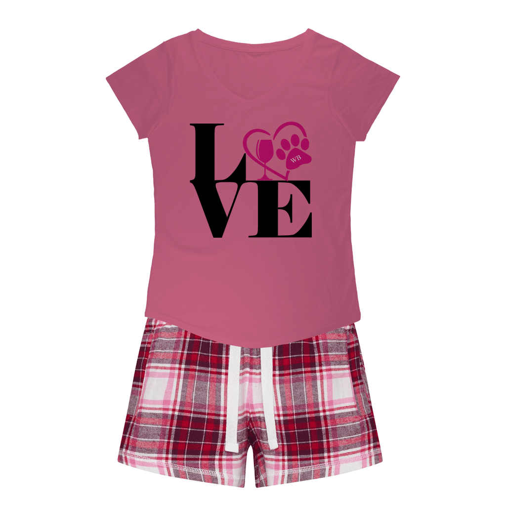 Pink Tee / Red Pink Short