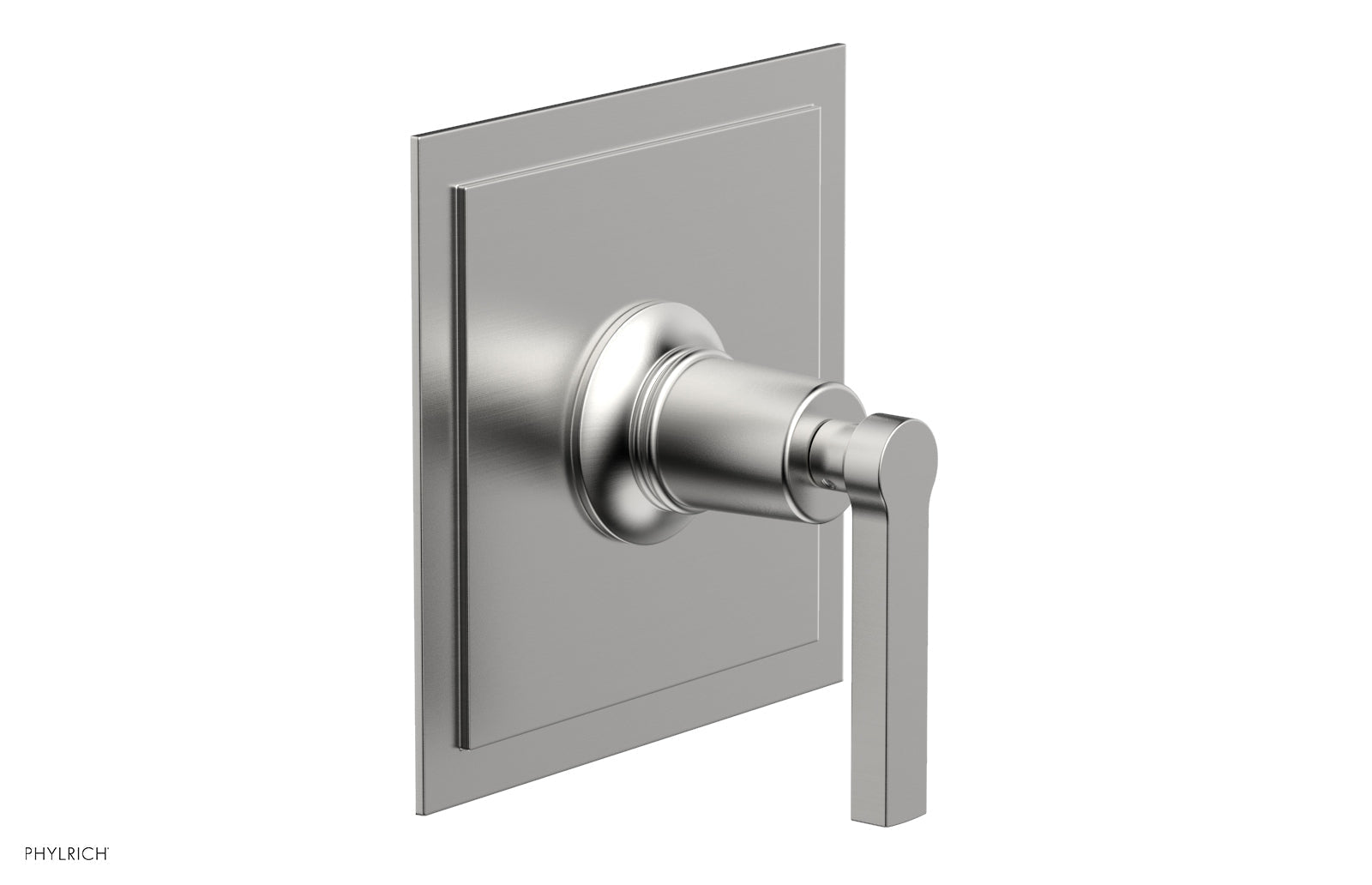HEX MODERN Pressure Balance Shower Plate & Lever Handle Trim Kit - Chrome Finish for Bathroom & Shower Installation - Perfect for Modern Home Renovation and Spa-Like Experience