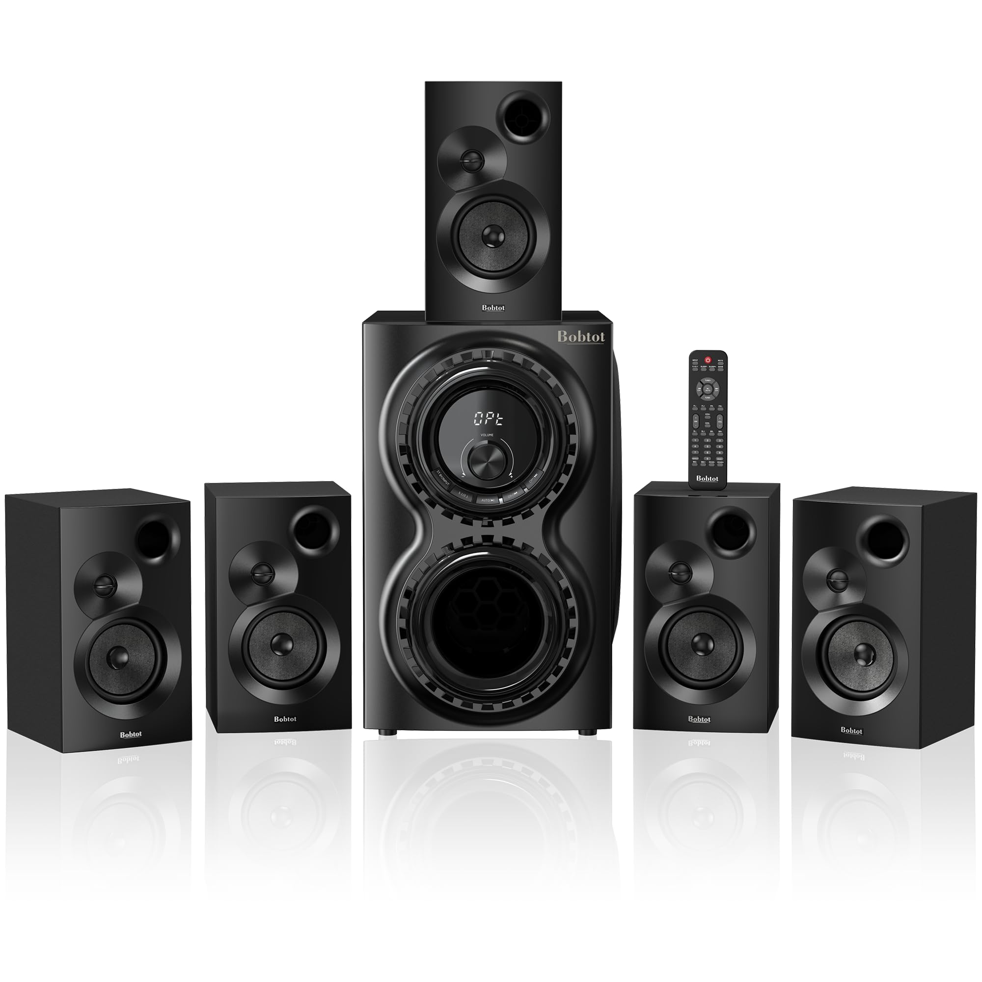 Bobtot 1400W 5.1 Channel Home Theater System with 12
