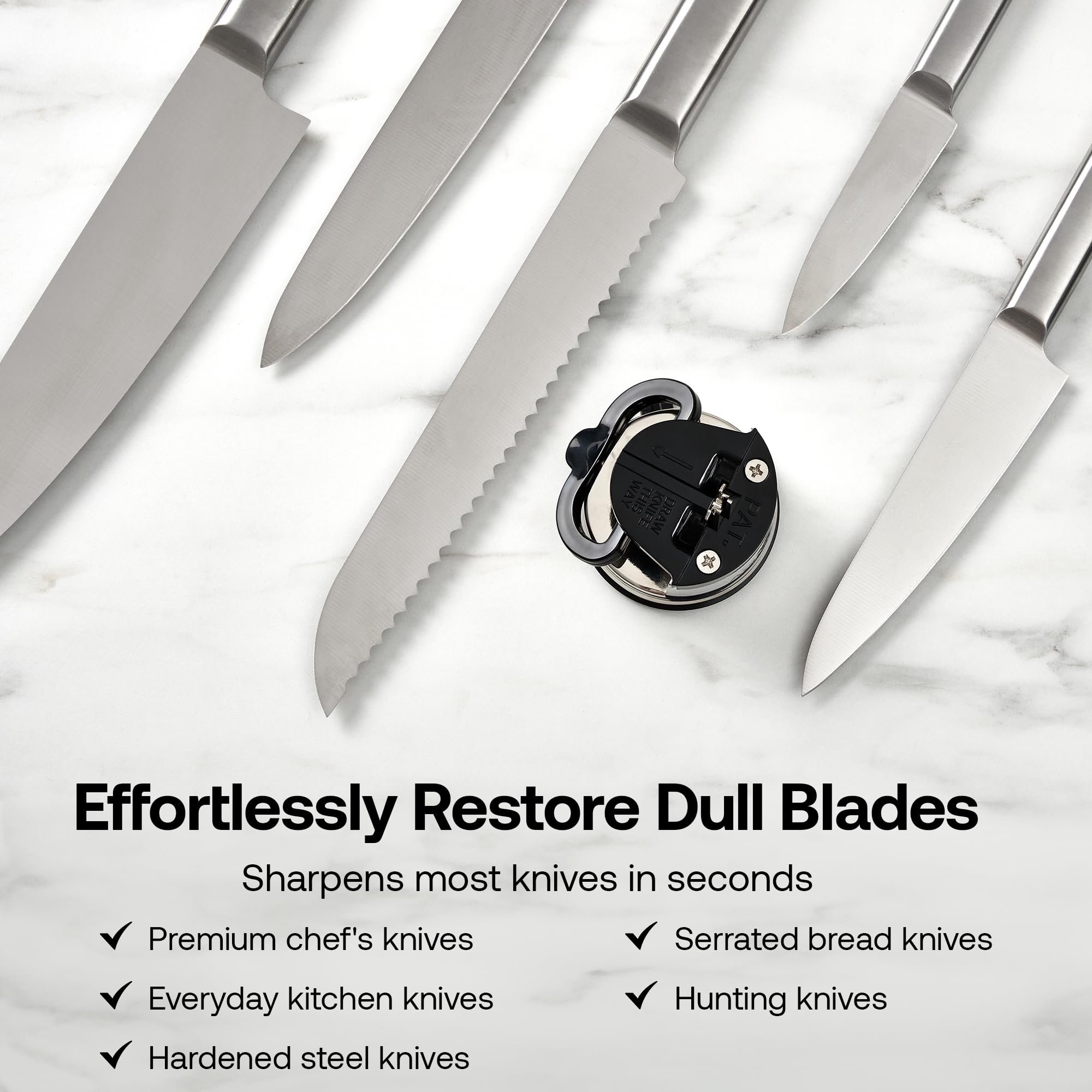 AnySharp Pro Knife Sharpener - Premium Metal Blade Sharpener for Kitchen Knives, Scissors & Tools | Perfect for Home Chefs & Professional Cooks | Easy to Use & Durable Design