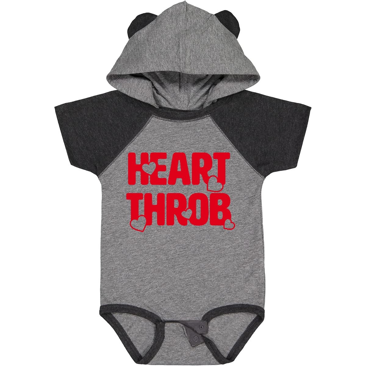 Inktastic Heart Throb Red Baby Bodysuit - Cute Valentine's Day Outfit for Infants & Newborns - Perfect for Family Photos, Holidays & Special Occasions