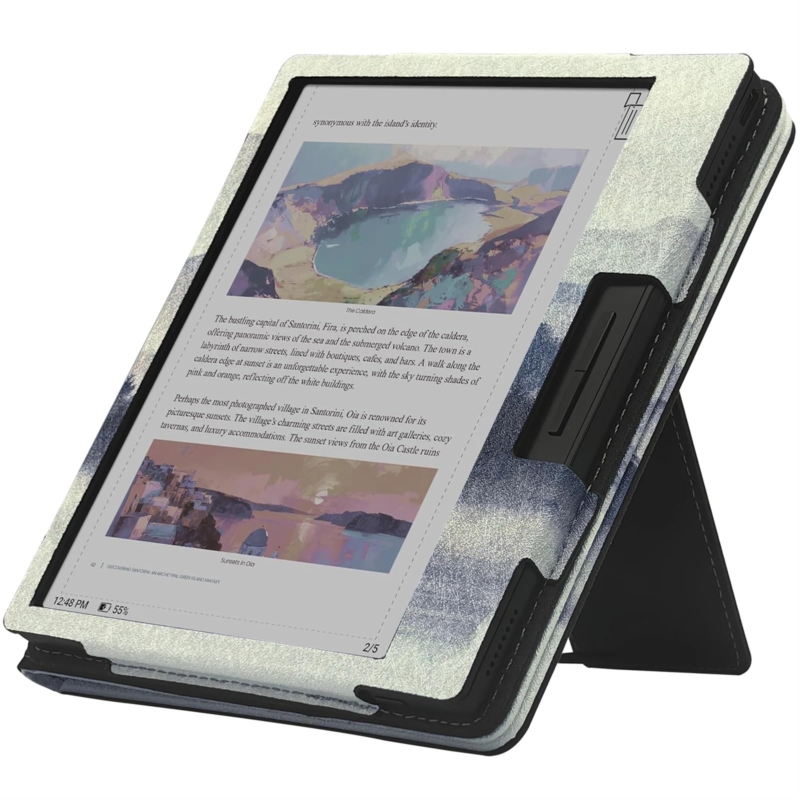 Premium Protective Case for Onyx Boox Page/Leaf3/Leaf2 E-Readers - Auto Sleep/Wake Cover with Double Stand & Hand Strap - 7