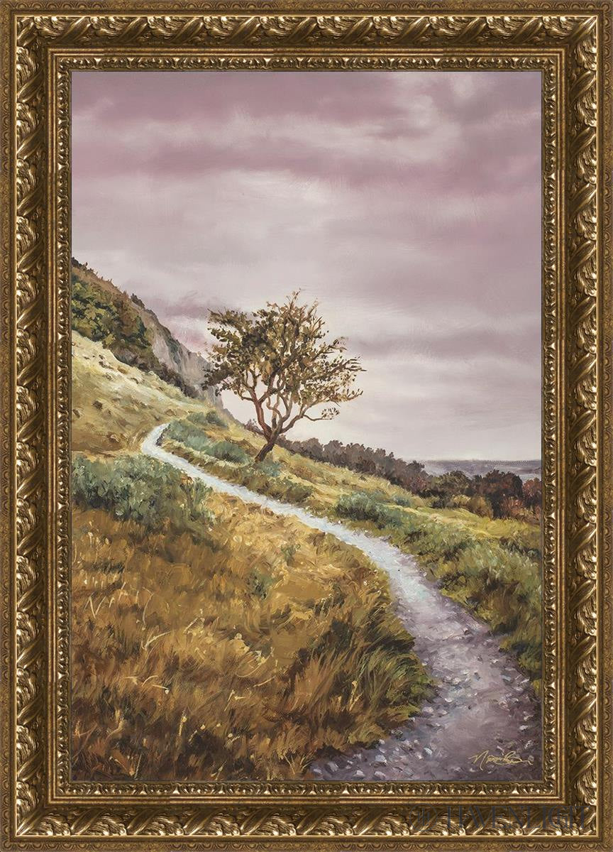Broken Path Mountain Top Wall Art - Handmade Boho Decor for Living Room, Bedroom & Office - Inspirational Nature Landscape Painting for Home Decor