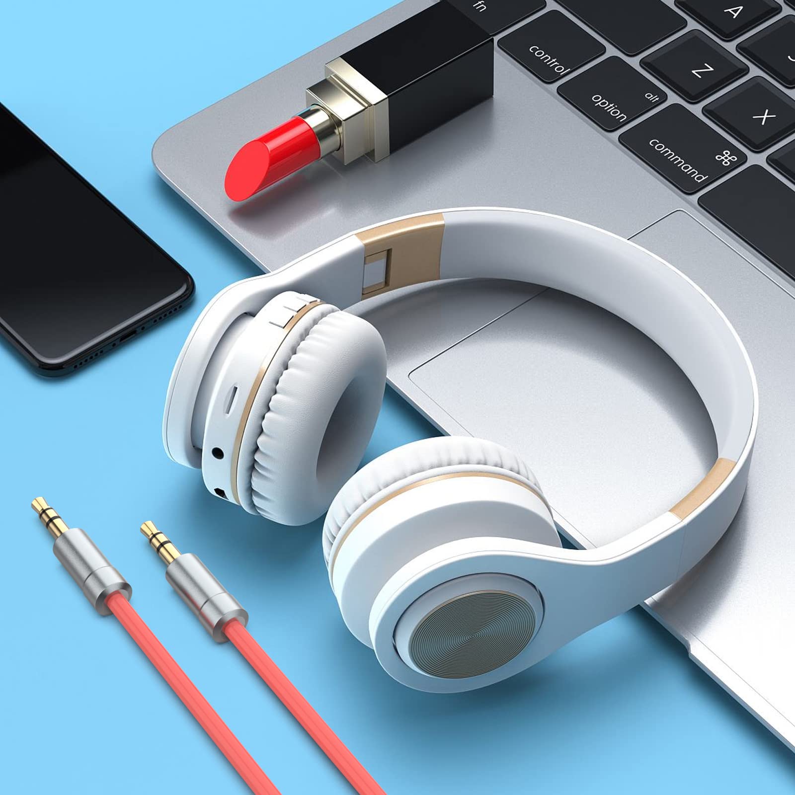 Premium 3.5mm to 3.5mm Aux Replacement Cable for Beats Solo2/Solo3/Studio3, Skullcandy & Sony WH-1000XM4/XM5 Headphones - High-Quality Stereo Audio Wire (No Mic) - Perfect for Home, Office, Travel & Gaming