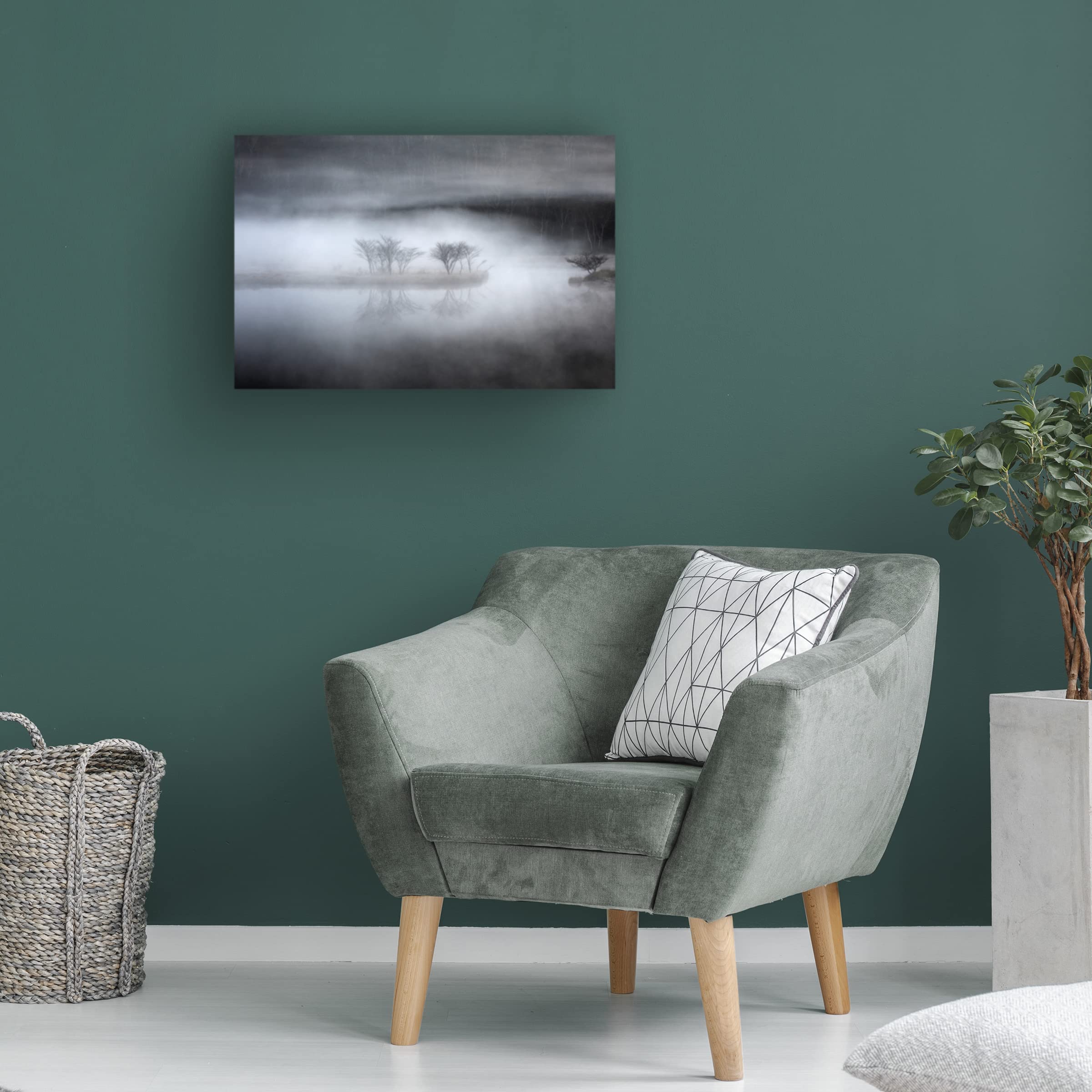 Trademark Fine Art 'Mysterious Pond' Canvas Wall Art Print by Teruo Araya - Nature Landscape Painting for Living Room, Bedroom & Office Decor