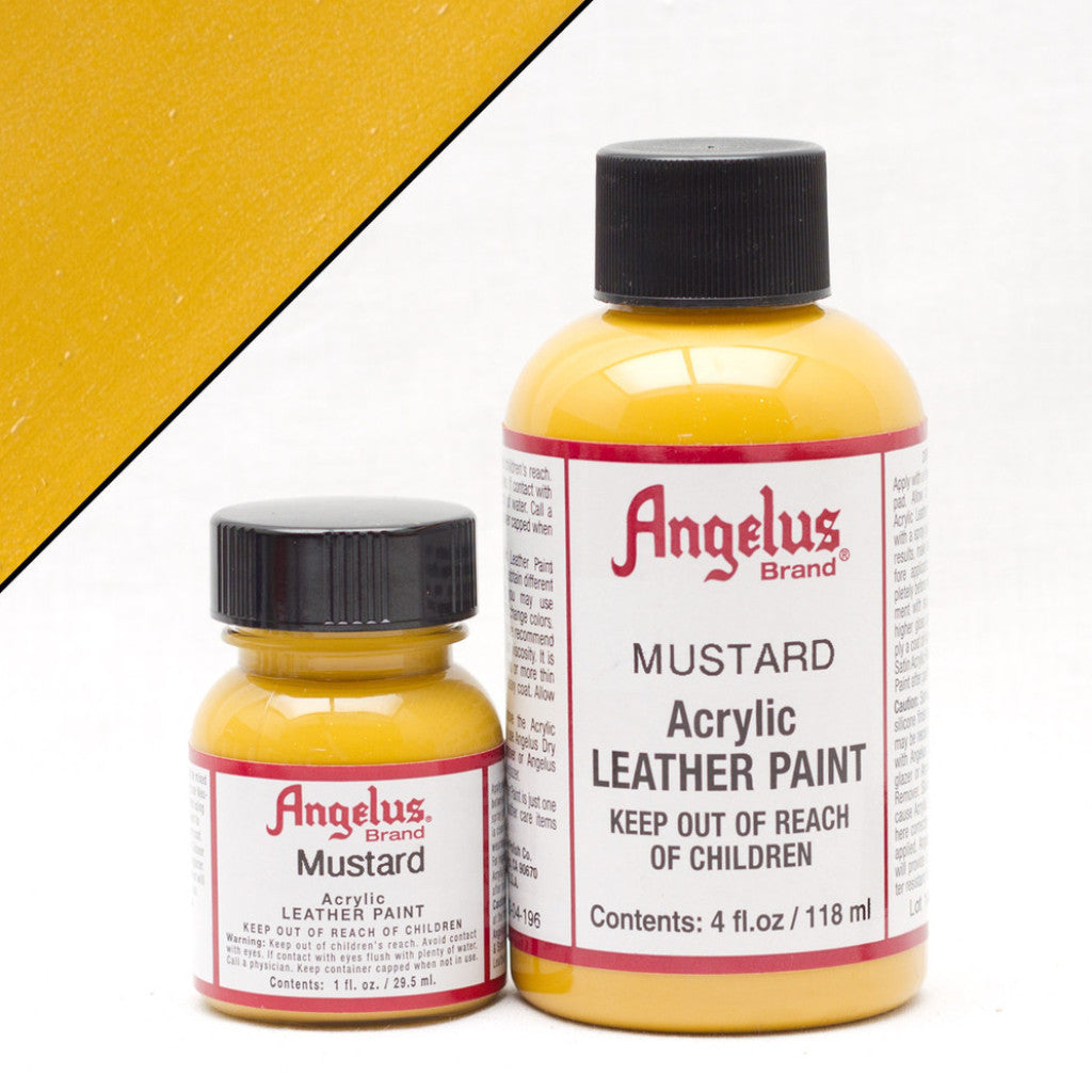 ANGELUS Acrylic Leather Paint - 4 fl oz Bottle for Leather Shoes, Bags & Jackets - Premium Waterproof Leather Dye for DIY Craft & Repair Projects