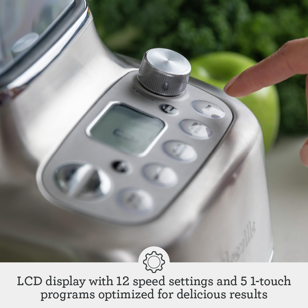 Breville BBL920DBL Super Q High-Speed Commercial-Grade Blender for Home Use - Damson Blue - Perfect for Smoothies, Soups, Nut Butters & Frozen Drinks